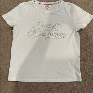 Juicy Couture White Tee with Silver Logo
